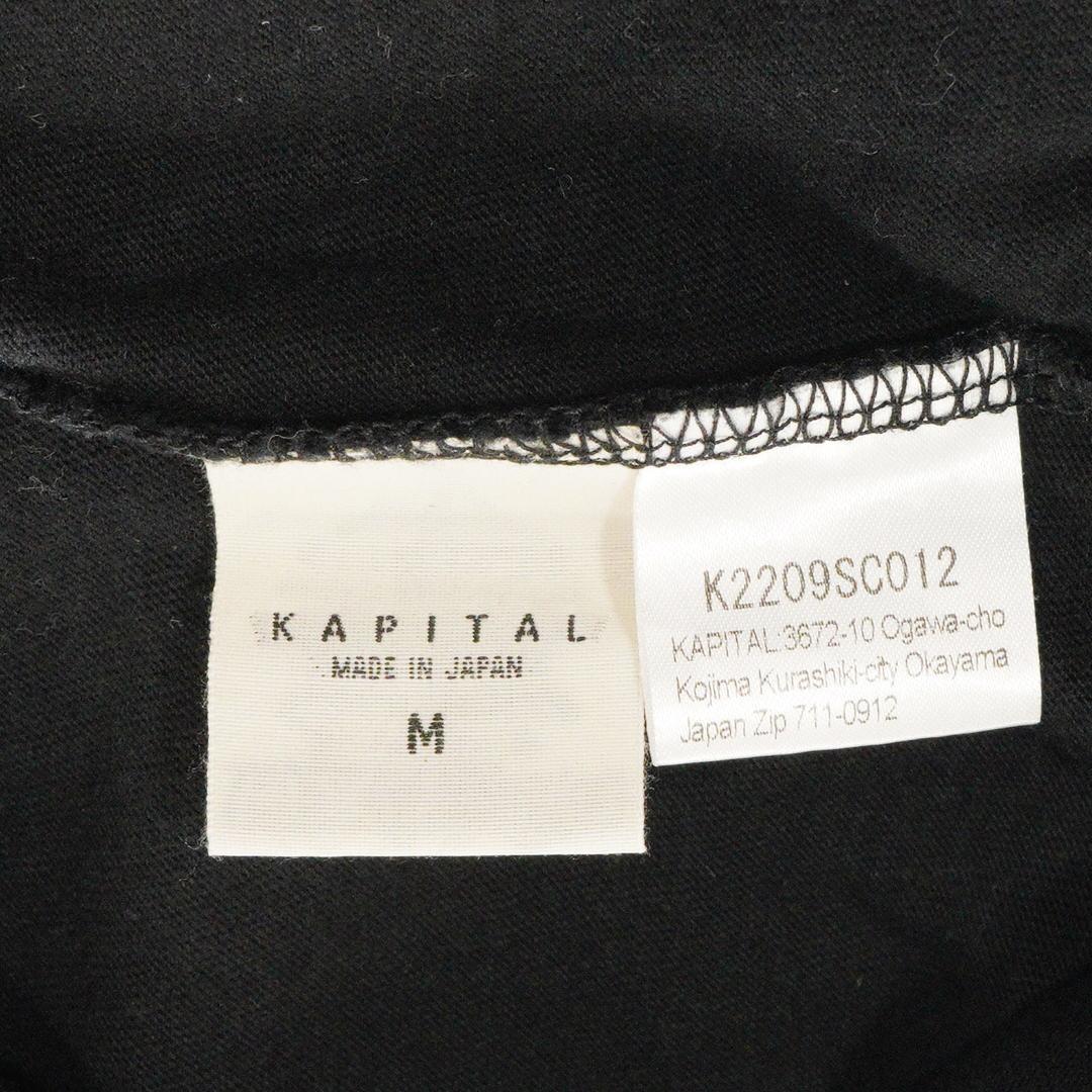 美品 KAPITAL 天竺 ルーキー クルーT ブラケットKAPロゴ Tシャツ