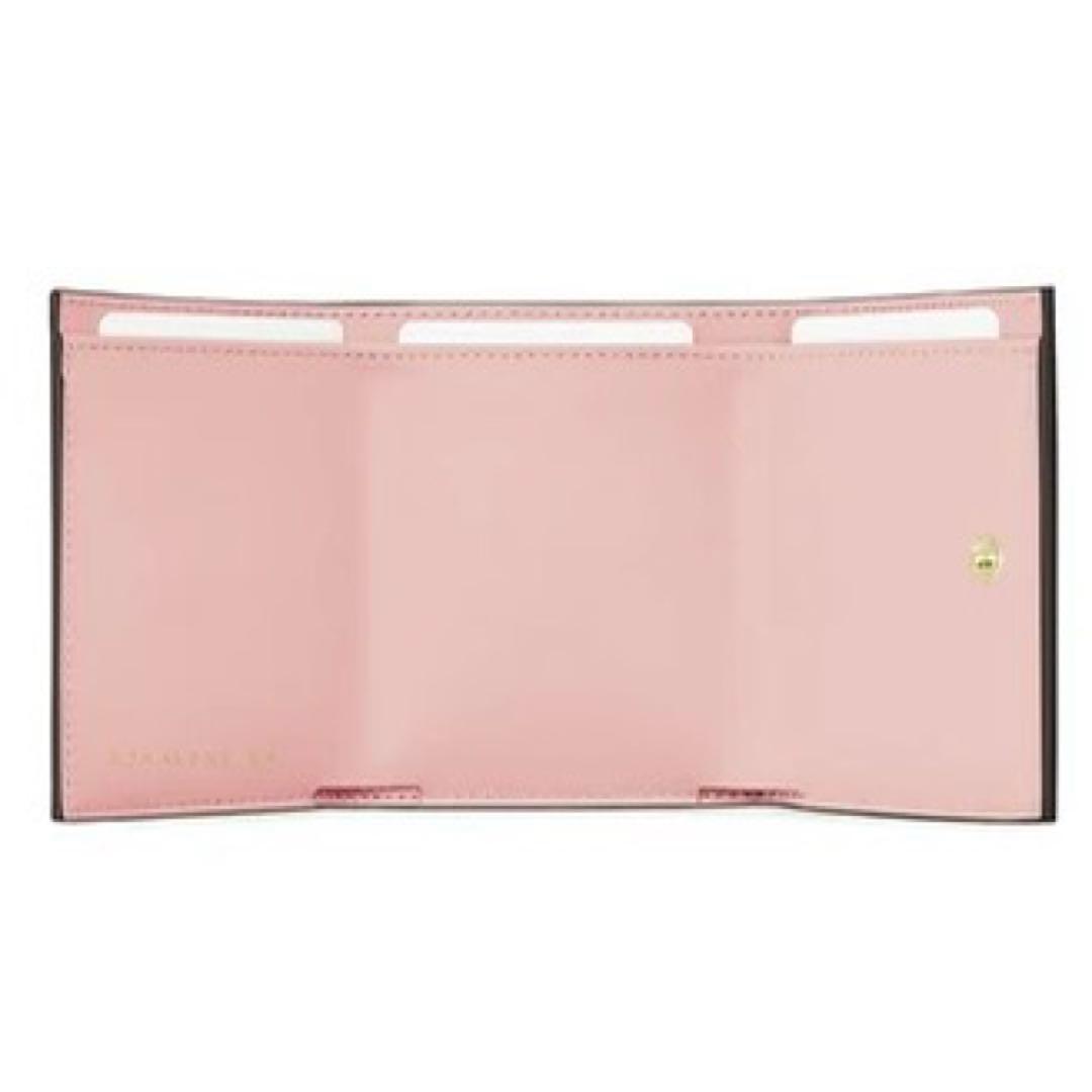 新品 BONAVENTURA スモールウォレット 三つ折り財布 グレージュピンク