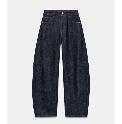 ZARA　Z1975 ハイウエストバレルフィットデニムパンツ 　★34★