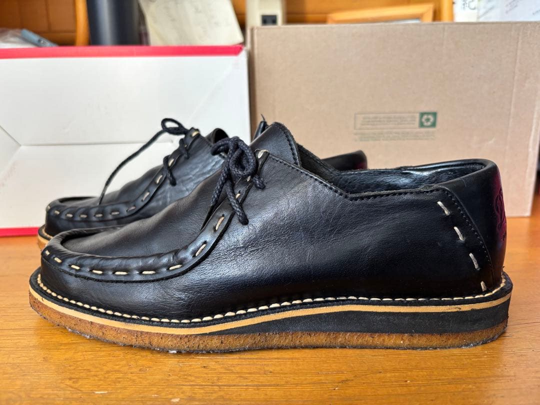 ダナー danner 黒 チロリアン クレープソール 美品 7ハーフ　モカシン