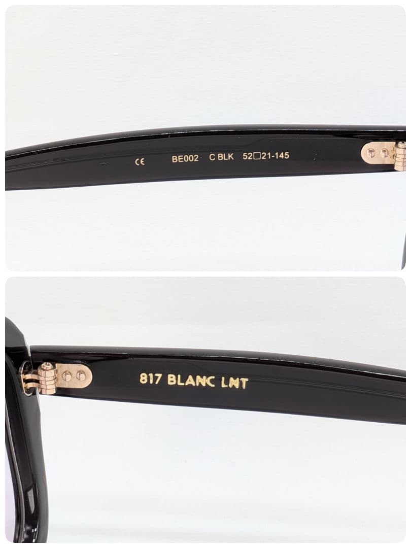 BLANC サングラス UVカット ブラン BE002 ブラック 黒