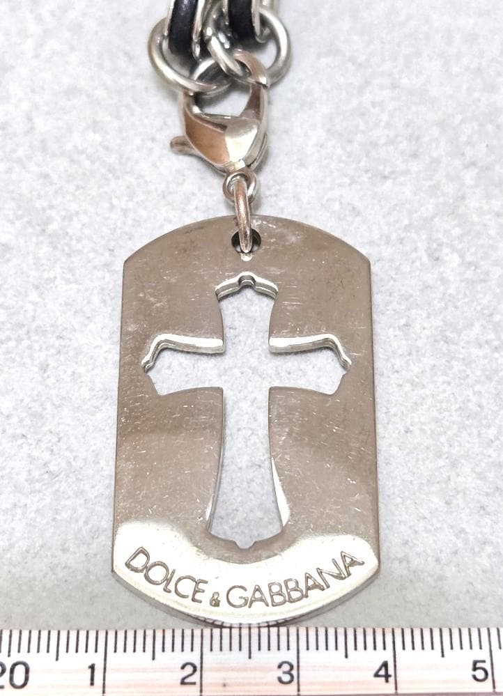ドルチェ＆ガッバーナD&G　クロスカットアウトドッグタグ　ネックレス　43106