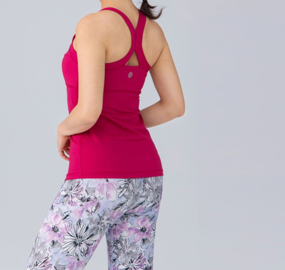 イージーヨガ easyoga レギンス 花 フラワー ピンク グレー ライラック
