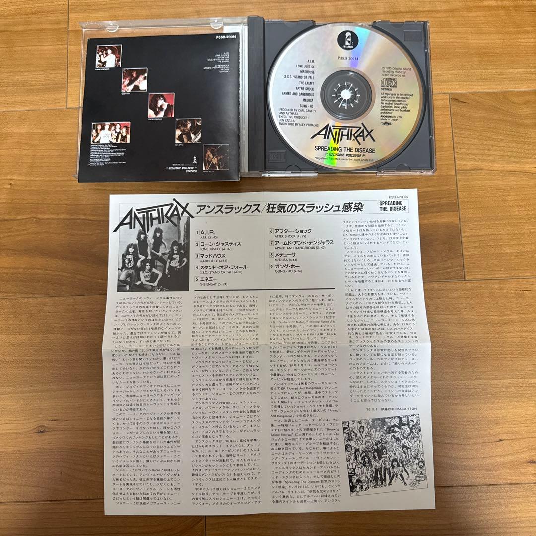 国内盤シール帯ANTHRAX「Spreading The Disease」CD