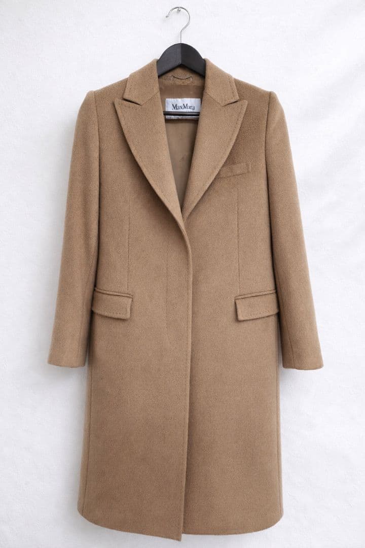 Max Mara 白タグ キャメル100% ロングコート 40 イタリア製
