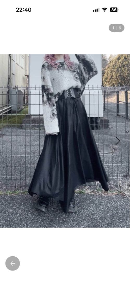 グリッターイレヘムスカート
