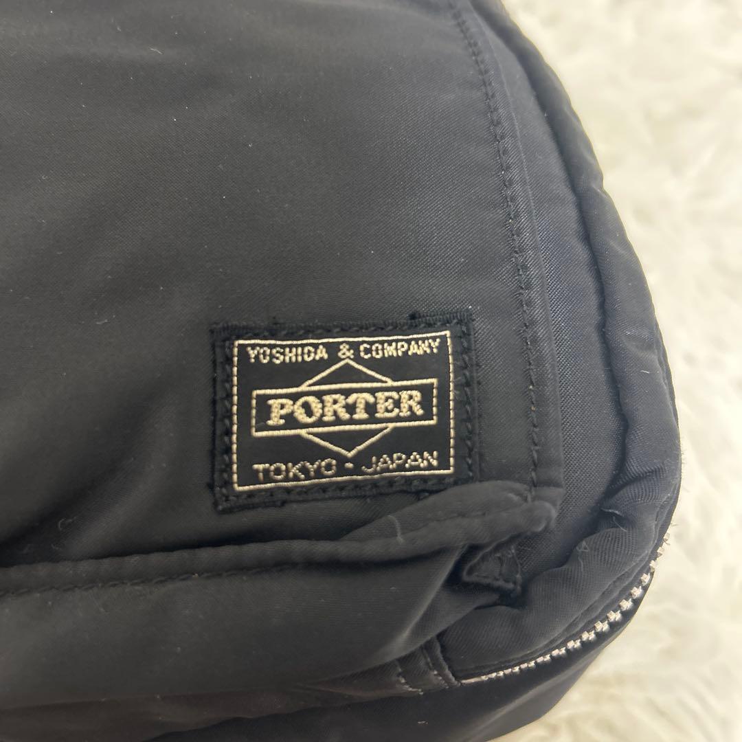【美品】PORTER タンカー 2層式 ショルダーバッグ 黒