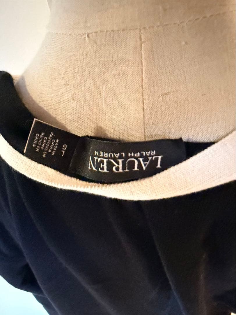 LAUREN RALPH LAUREN 黒カーディガン 16