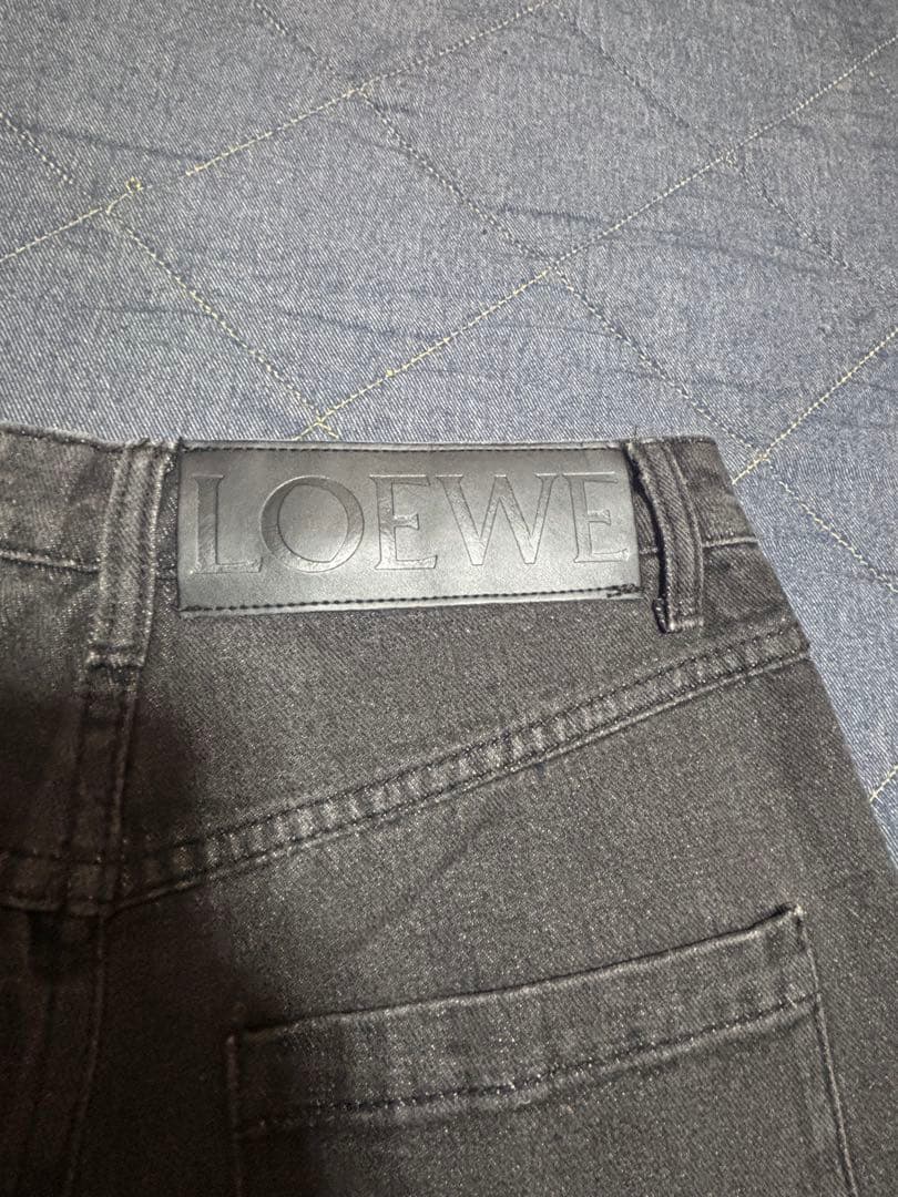LOEWE 刺繍 アナグラム グレー デニムパンツ 新品 未使用 28インチ