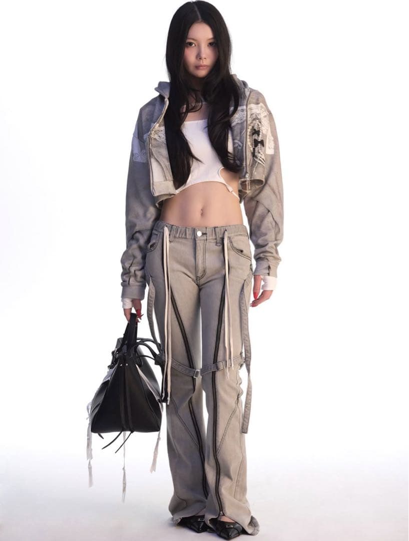 パンツ theredthread droop denim pants