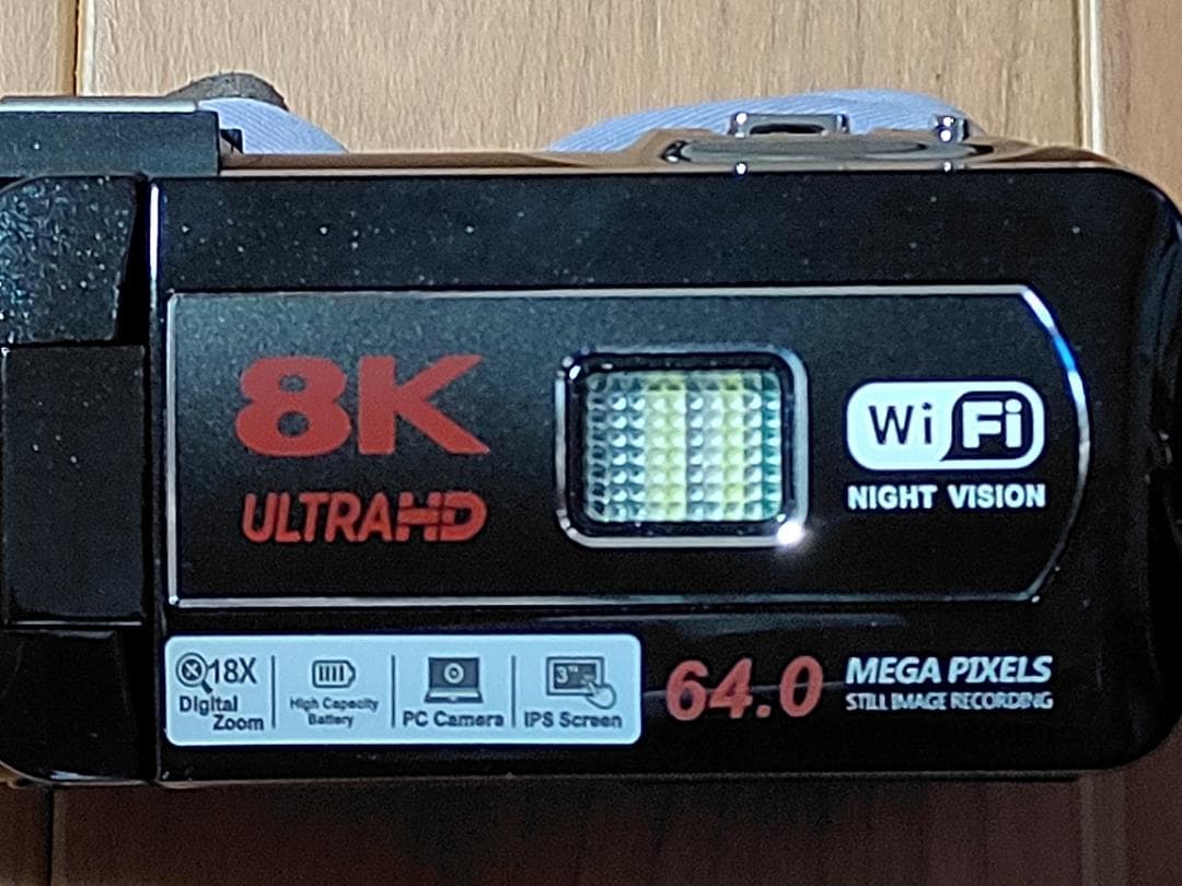 ビデオカメラ WiFi ナイトビジョン モバイルバッテリー対応 新品同様