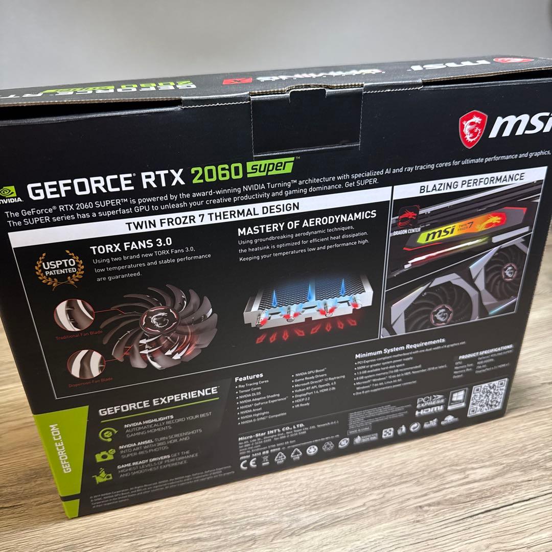 グラフィックボード・グラボ・ビデオカード MSI GeForce RTX 2060 SUPER GAMING X