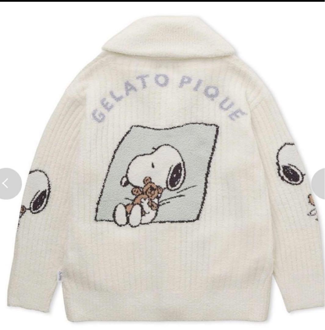 【新品タグ付】ジェラートピケ スヌーピ－ SNOOPY×BEAR カーディガン