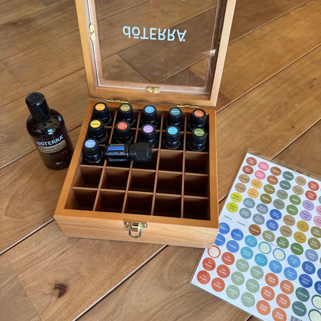 doTERRA エッセンシャルオイルセット ウッドボックス付き