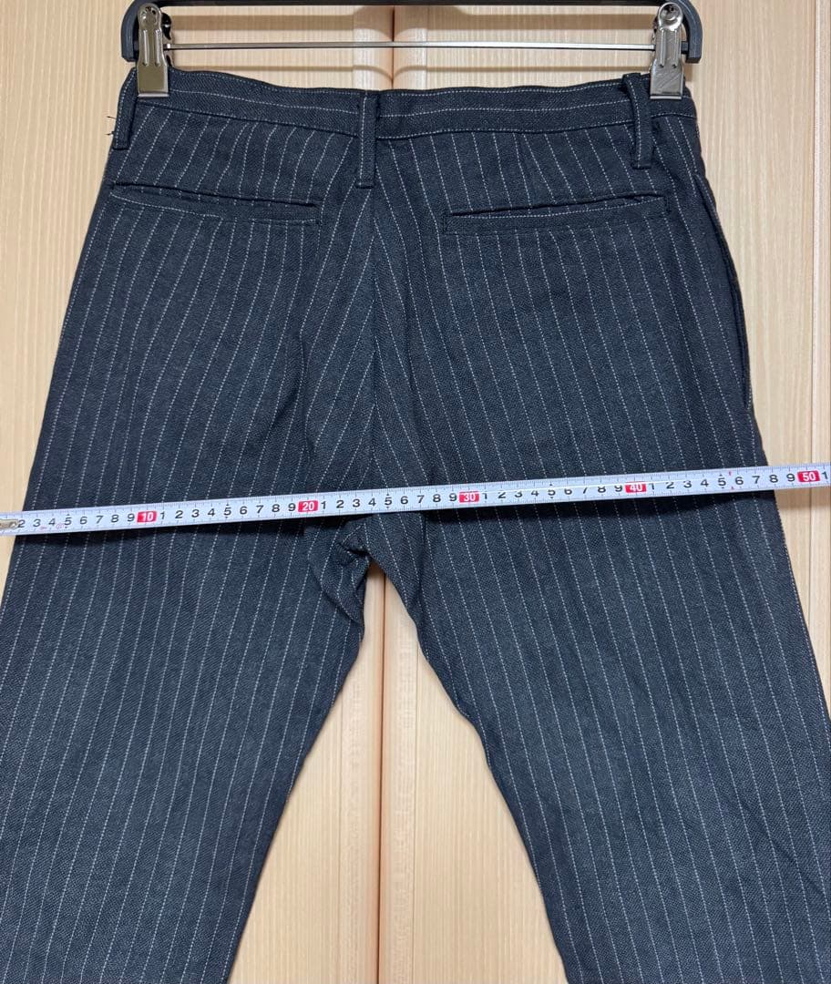 【超美品】ATTACHMENT巻きスカート セットアップ ストライプパンツ