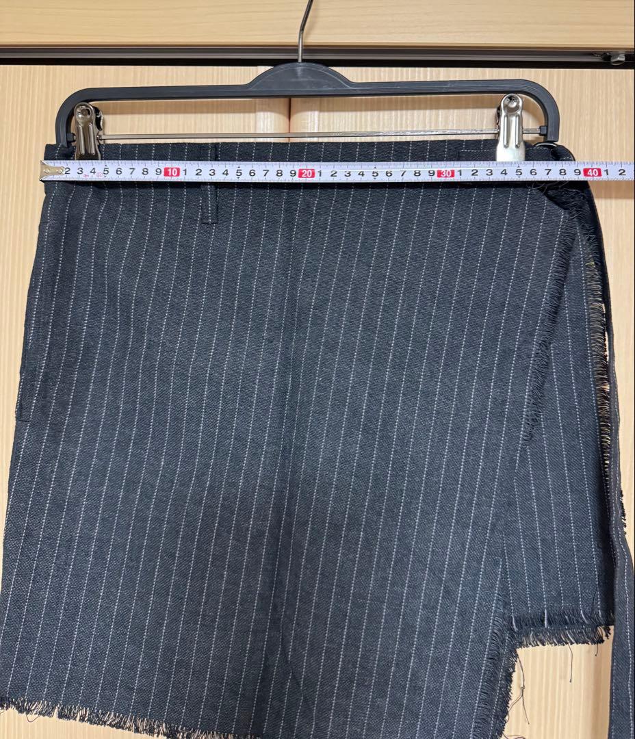 【超美品】ATTACHMENT巻きスカート セットアップ ストライプパンツ