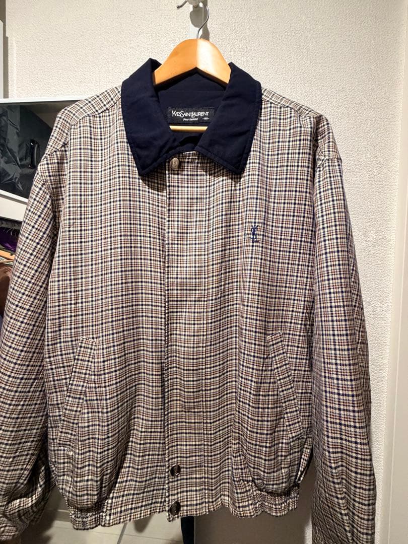 Yves Saint Laurent チェック柄ジャンパー