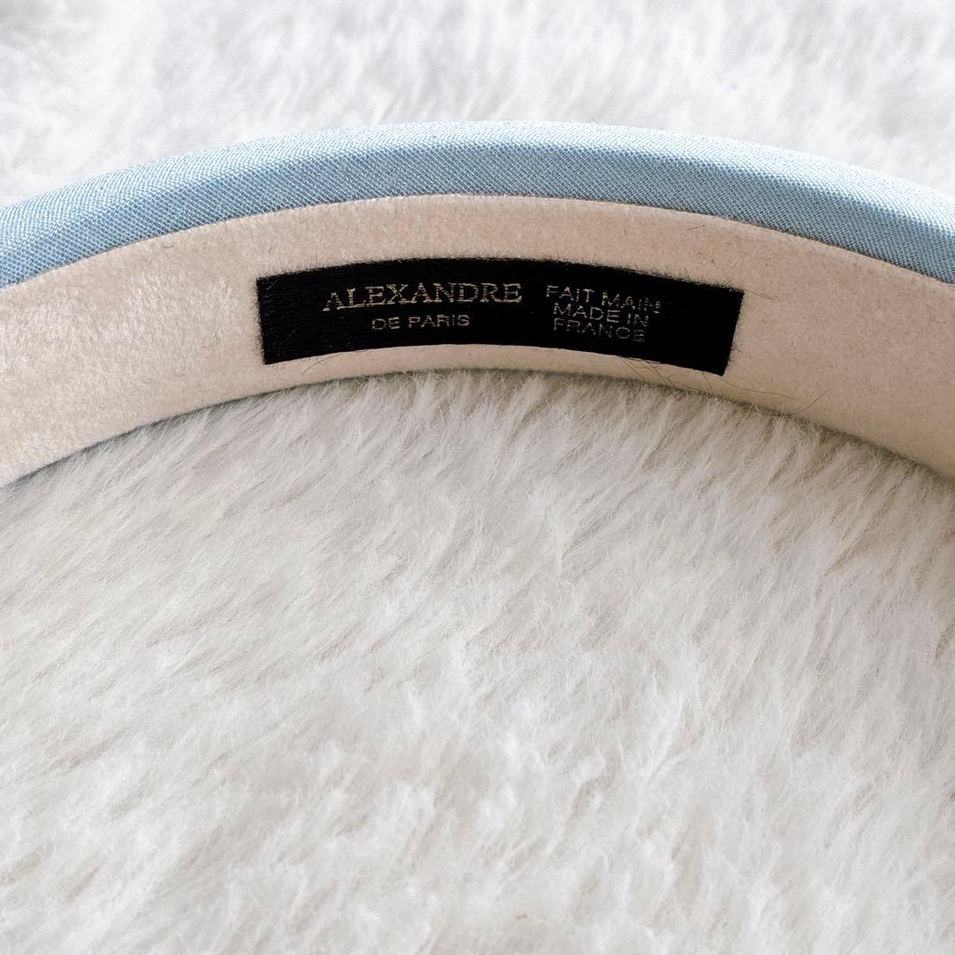 ALEXANDRE DE PARIS カチューシャ 水色 ヘアアクセ ブルー
