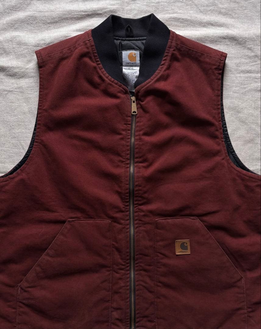 【USA製】90s Carhartt ダックベスト CLY レアカラー tall