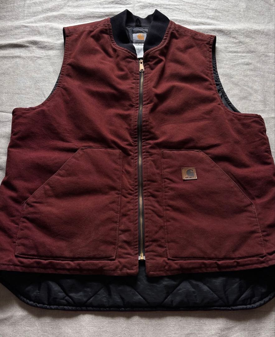 【USA製】90s Carhartt ダックベスト CLY レアカラー tall
