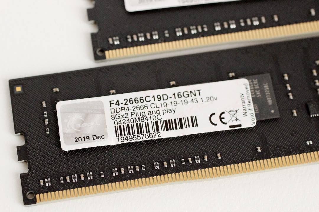 G.Skill F4-2666C19D-16GNT DDR4 8GB×2 メモリ