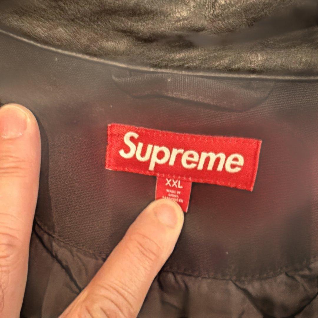 ジャケット・アウター supreme leathercollar utilityjacket XXL