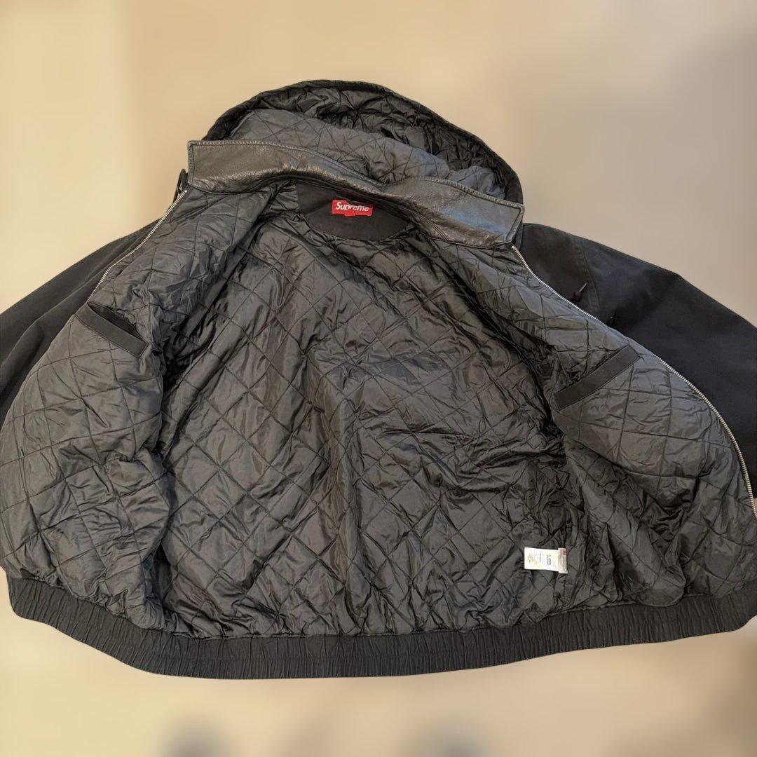ジャケット・アウター supreme leathercollar utilityjacket XXL