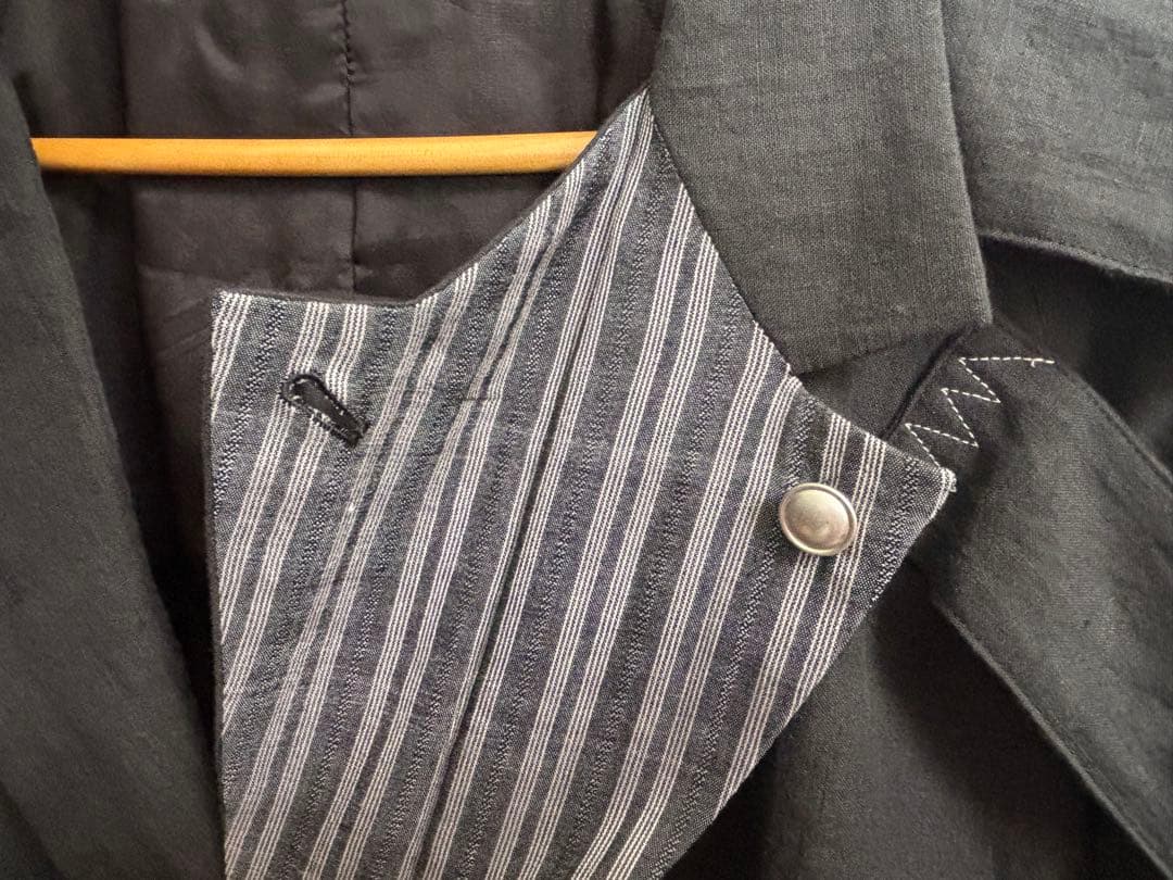 【春夏名作】 24SS ヨウジヤマモトプールオム セミロングリネンジャケット