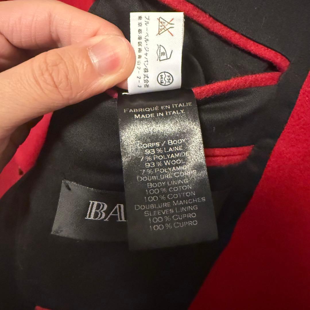 BALMAIN バルマン レッド テーラード ジャケット 44
