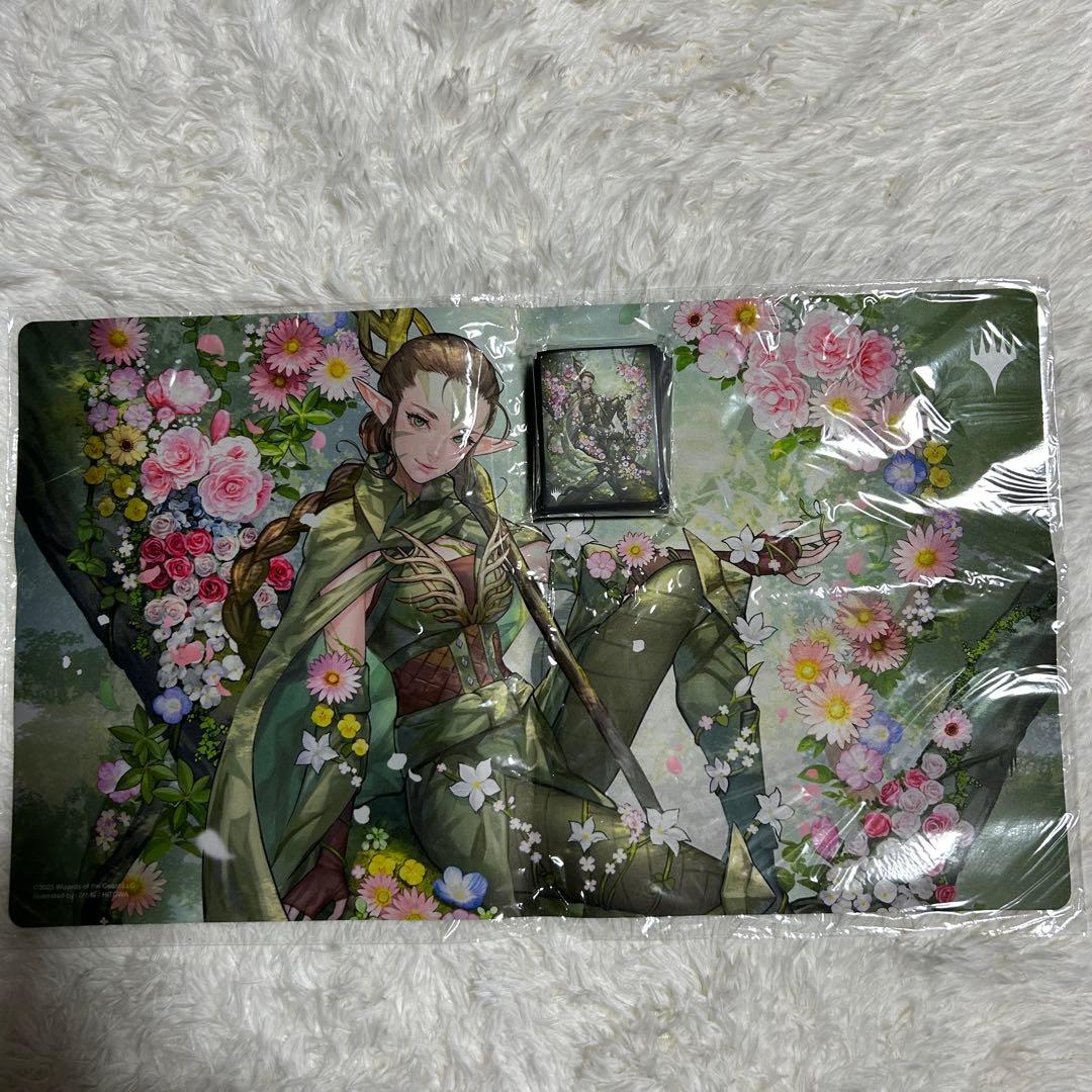 MTG 復活した精霊信者、ニッサ プレイマット GW プレマ　スリーブ　セット