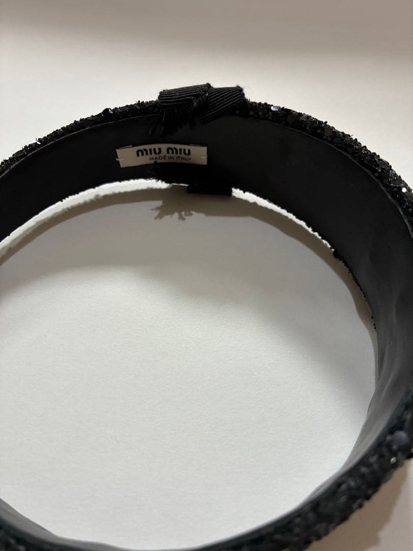 【正規品・美品】MIU MIU ミュウミュウ リボン カチューシャ 黒