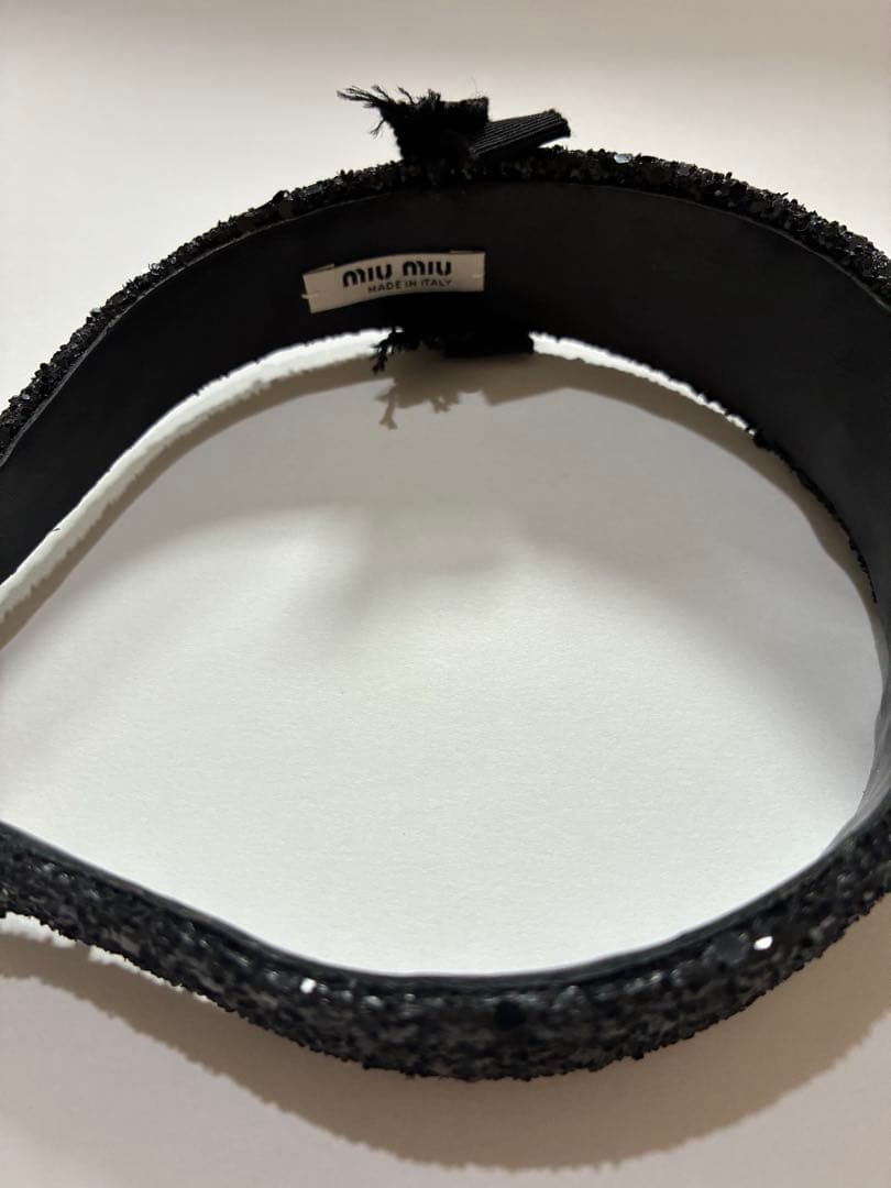 【正規品・美品】MIU MIU ミュウミュウ リボン カチューシャ 黒