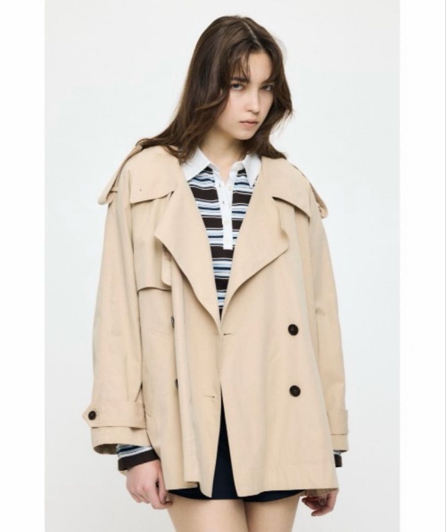 SHORT TRENCH コート　moussy