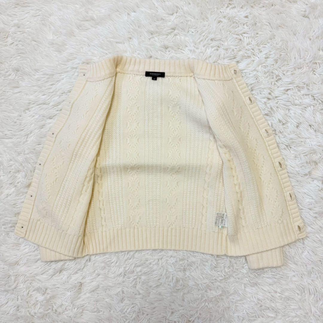 ✨希少/極美品✨バーバリーロンドン カーディガン ケーブルニット ホワイト
