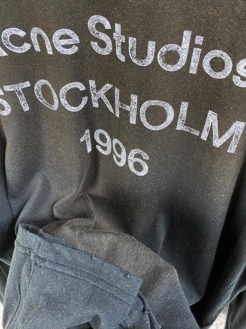 Acne Studios ブラック ロングスリーブ Tシャツ 1996 男女