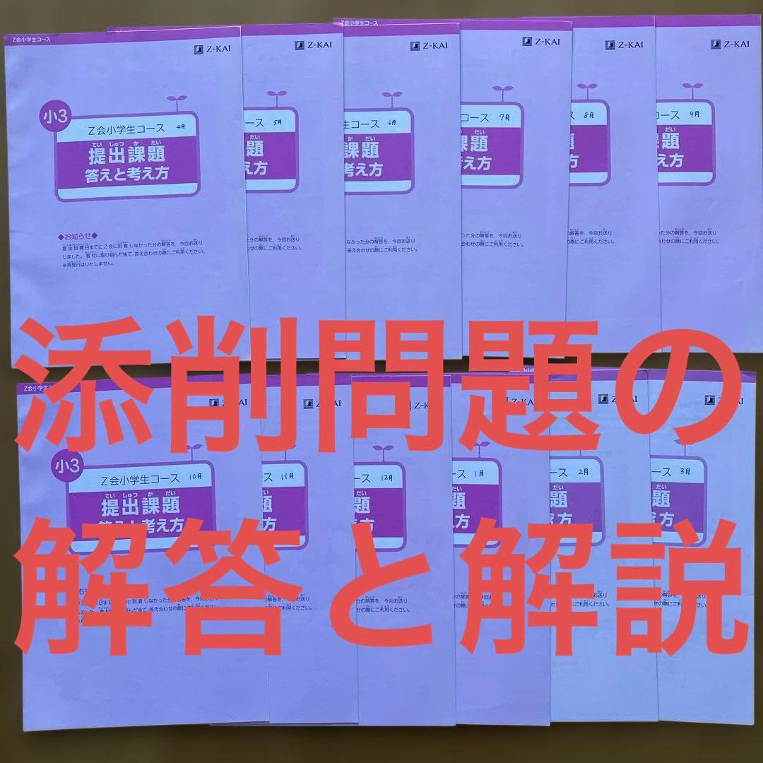エブリスタディ Z会 ３年 小3 ２年 小2 １年分　書き込みなし　未記入