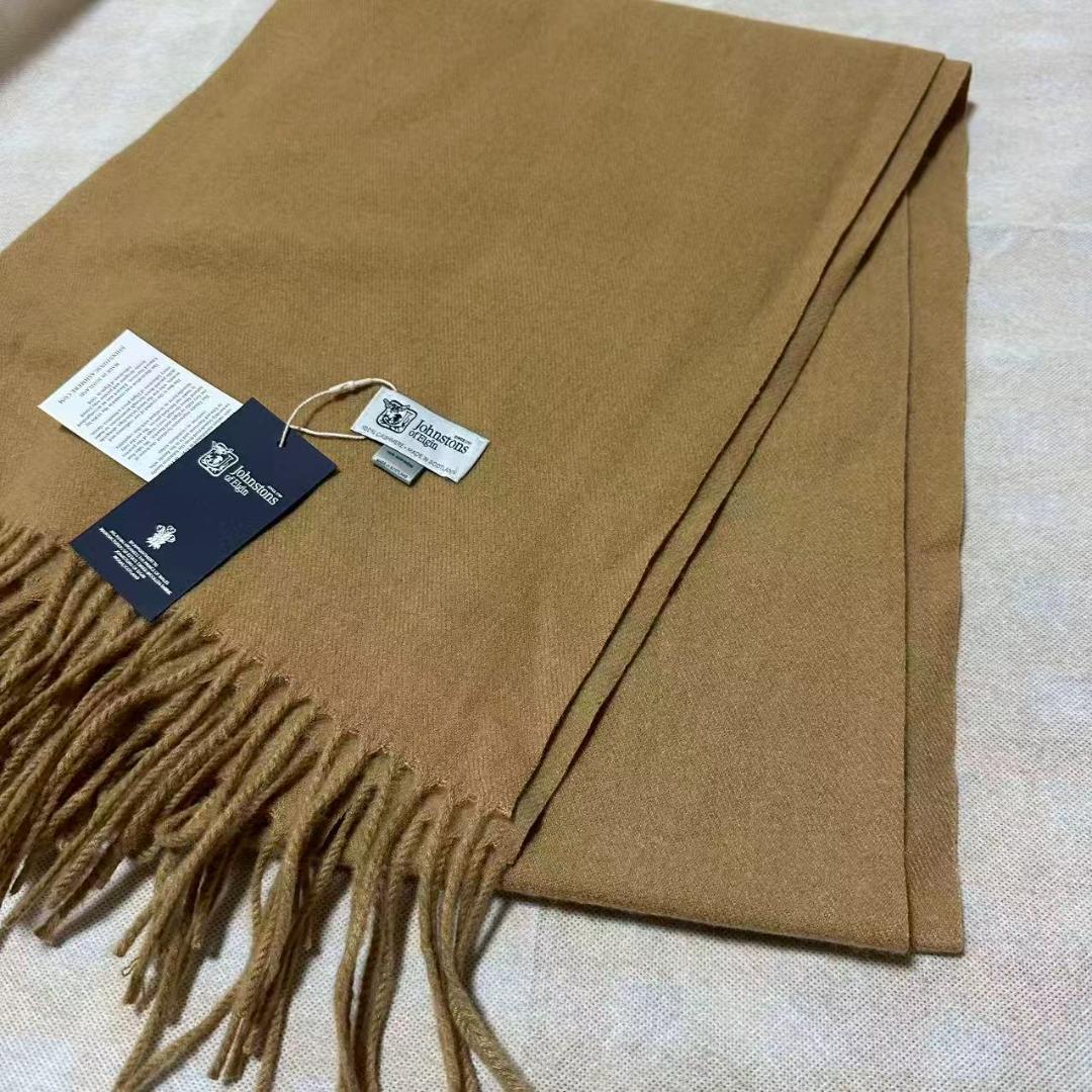 g*i様 ジョンストンズ カシミア 大判 キャメル ストール マフラー