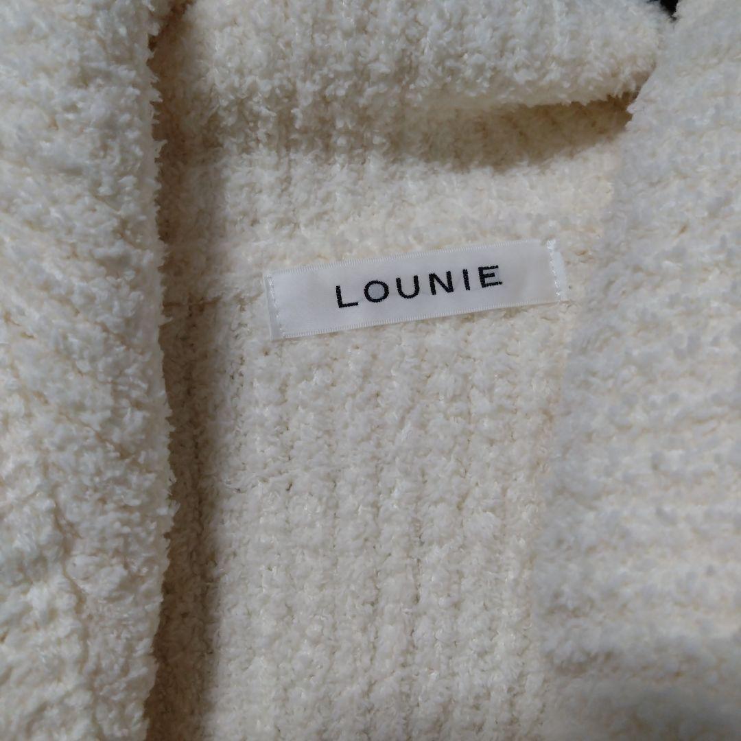 未使用 LOUNIE フード付きオフホワイトカーディガン フリーサイズ