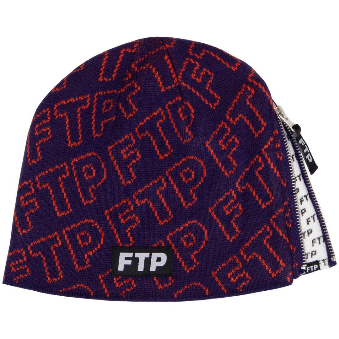 帽子 FTP ZIPPER BEANIE PURPLE