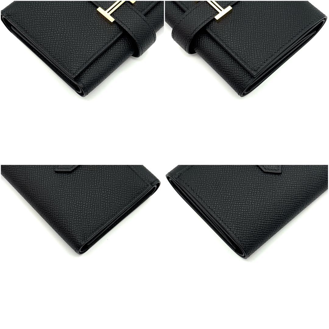未使用◆HERMES ベアンコンパクト ヴォーエプソン ゴールド金具 W刻印