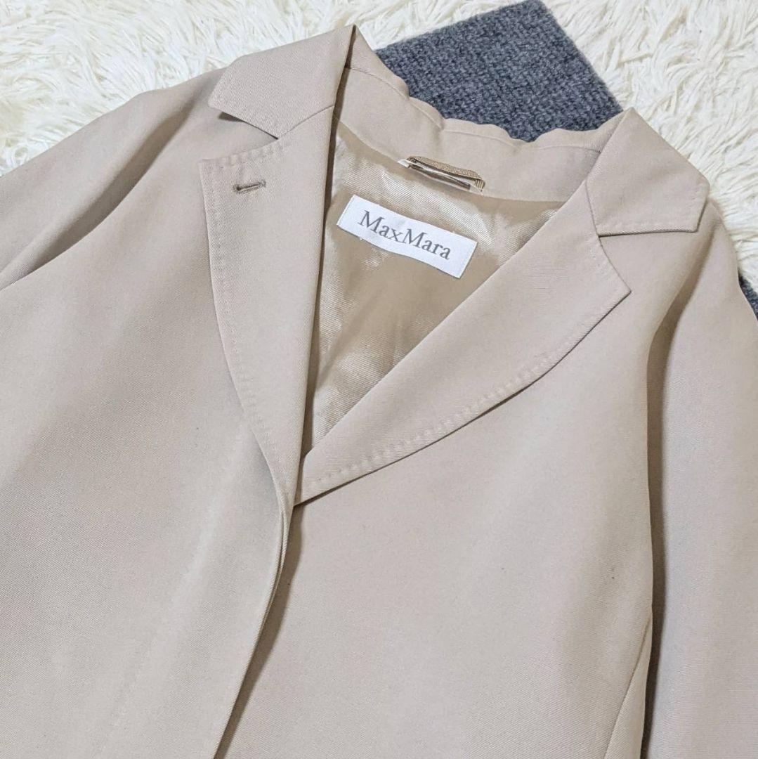 MaxMara 白タグ ロングコート スプリングコート ベージュ M