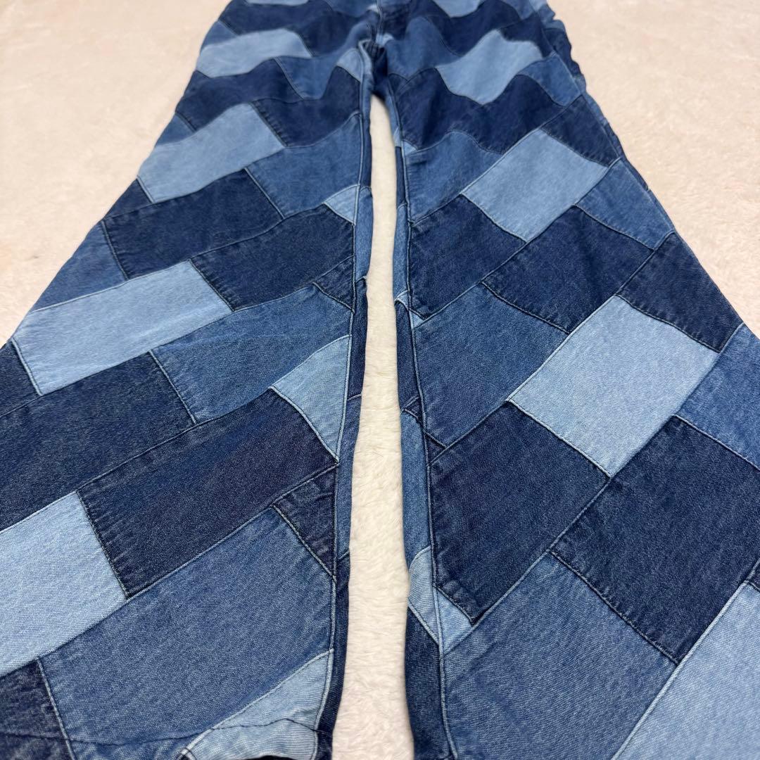 新品未使用品 Ron Herman パッチワークデニム XS フレアデニム