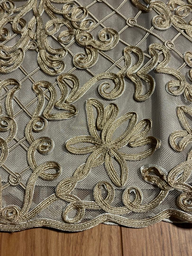 アナイANAYI チュール刺繍レースワンピース
