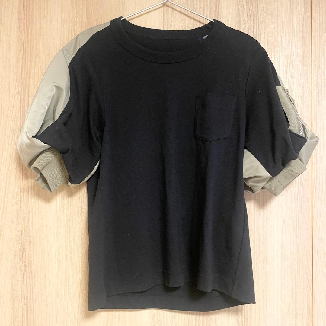 【極美品】サカイ sacai Tシャツ トップス カットソー 黒 カーキ