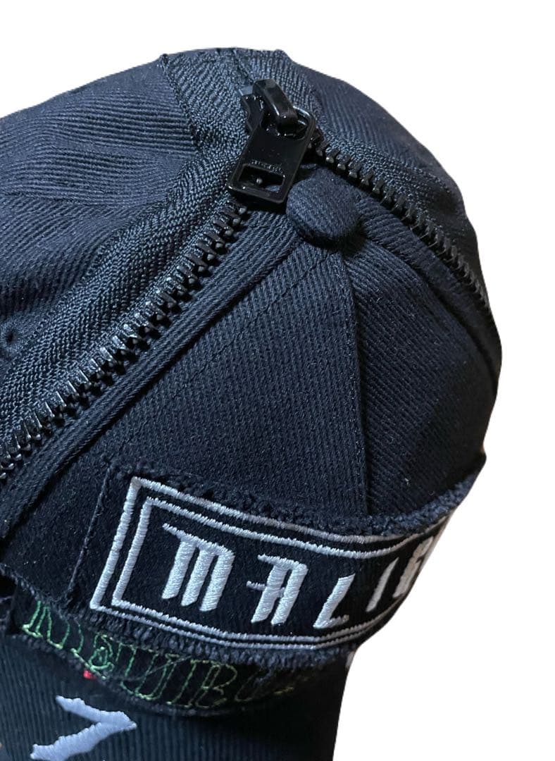 DIESEL キャップ 刺繍 つばコーデュロイ y2k ジッパー