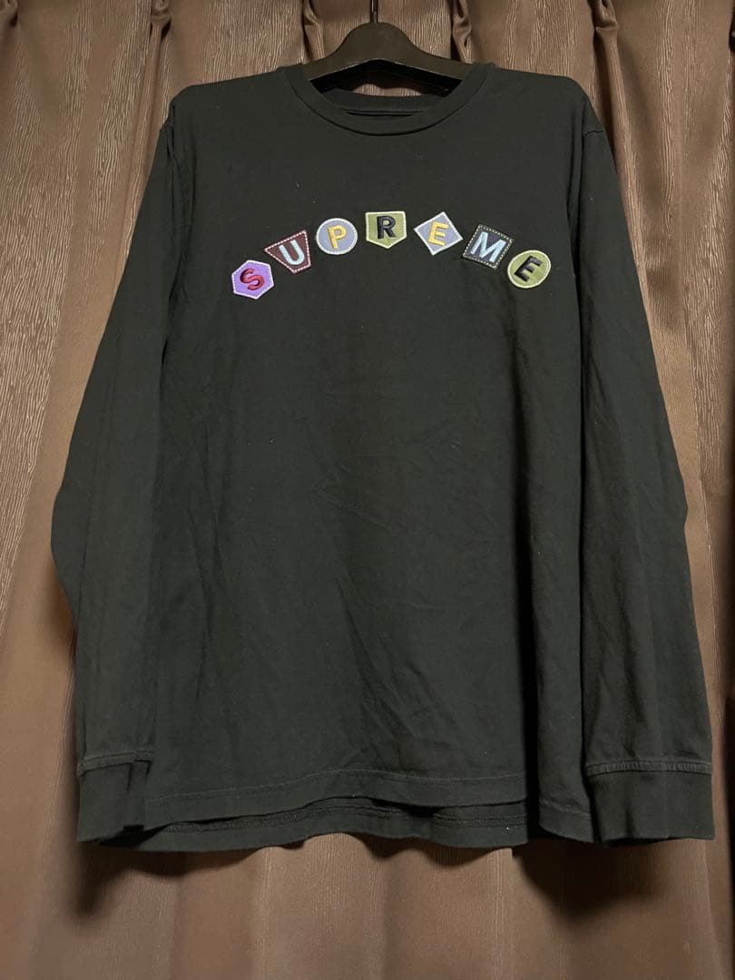 いこまる！Supreme ブラック ロングTシャツ