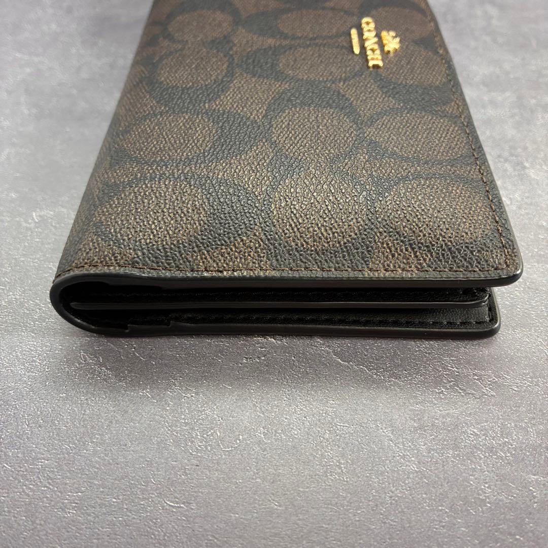 新品未使用 COACH コーチ 長財布 シグネチャー ブラウン 2つ折り財布