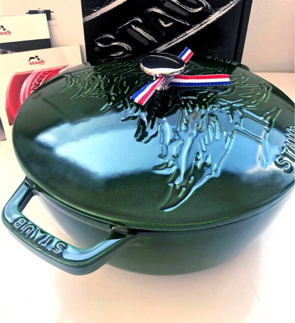 タイムセール【新品】ストウブ クリスマスツリー バジルグリーン 24cm