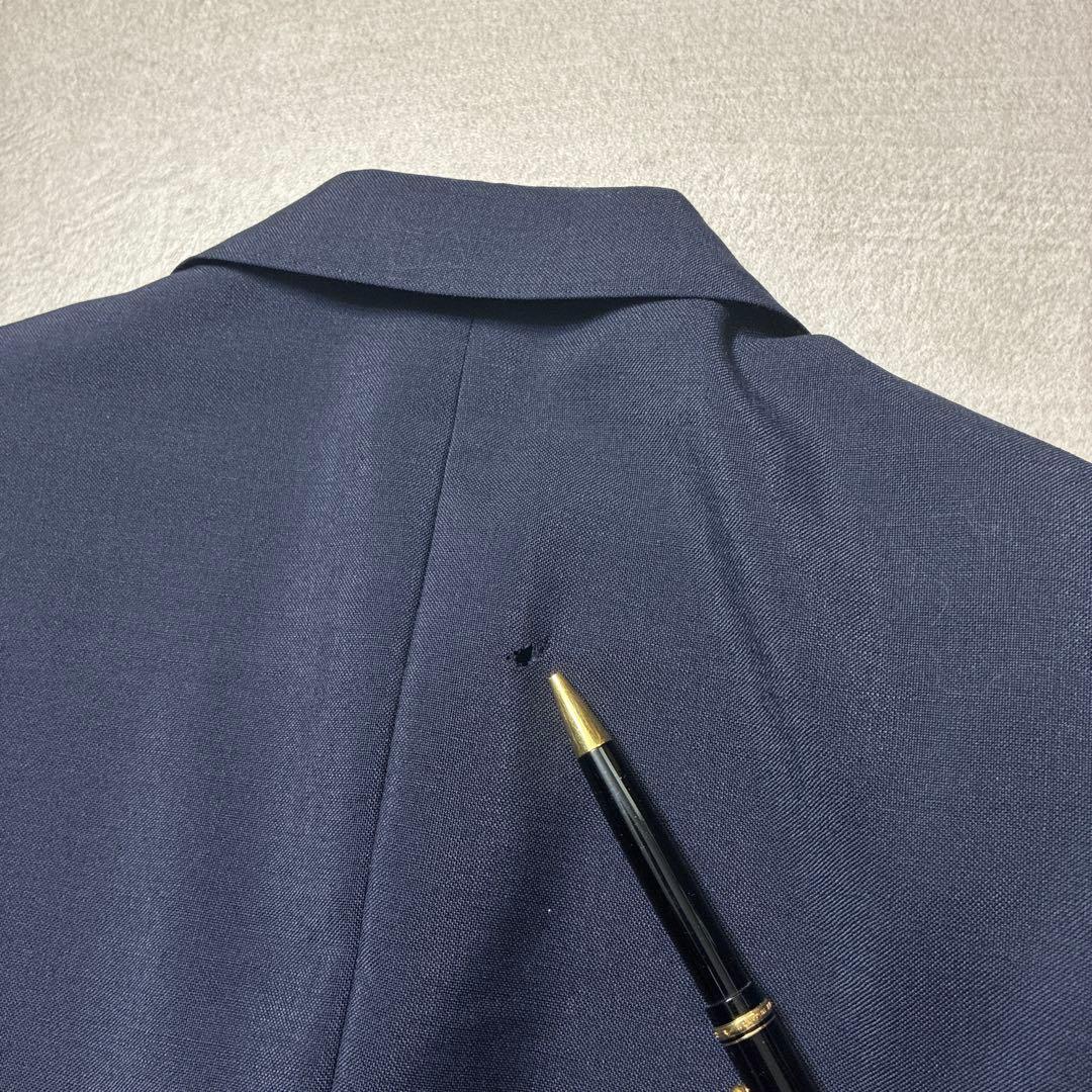 専用光沢感】90sバーバリーモヘア混合紺ブレダブル春夏175A6金ボタンブレザー