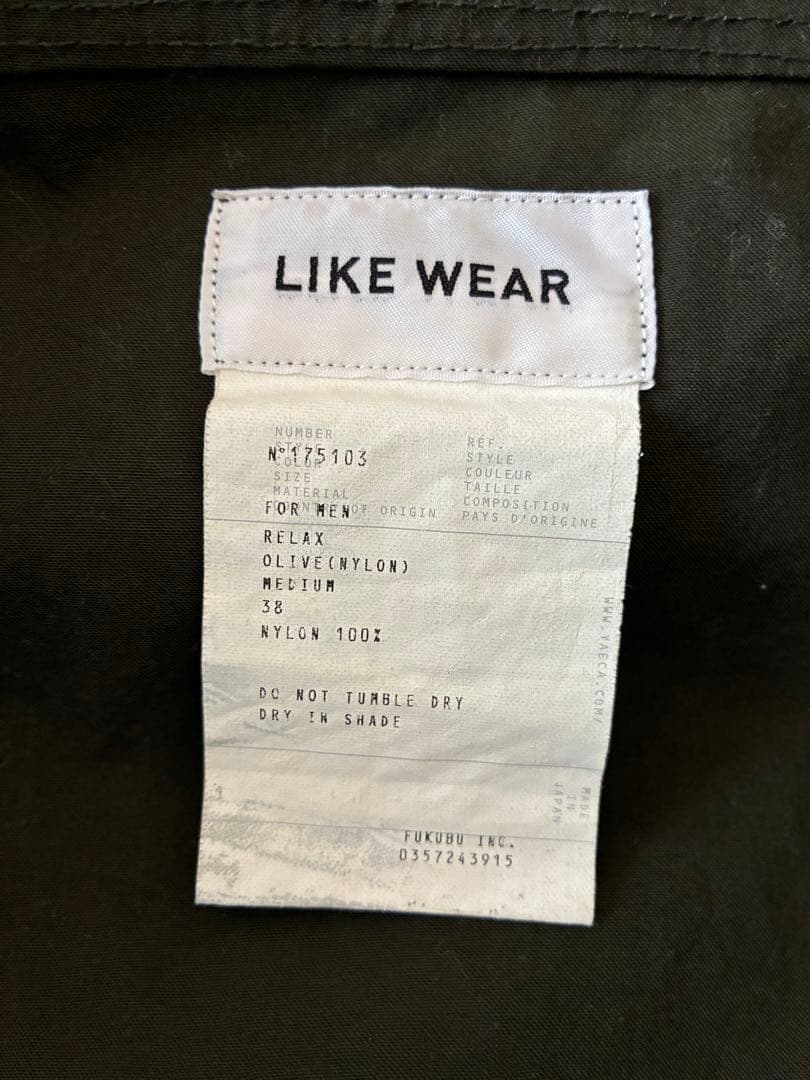 ヤエカ YAECA LIKE WEAR｜M-51 Parka OD/38